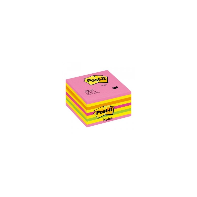 BLOCCO Post-It  CUBO 76x76 -2028-NP  MIX NEON